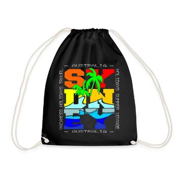 sydney australia - Sac de sport léger - noir - Devant
