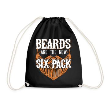 Les barbes sont le nouveau pack de six hommes amoureux de la barbe drôle - Sac de sport léger - noir - Devant
