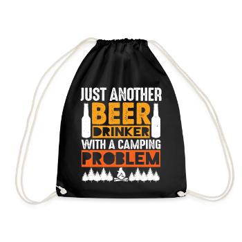 Camping Camper Caravan Camping Gift - Drawstring Bag - black - Front