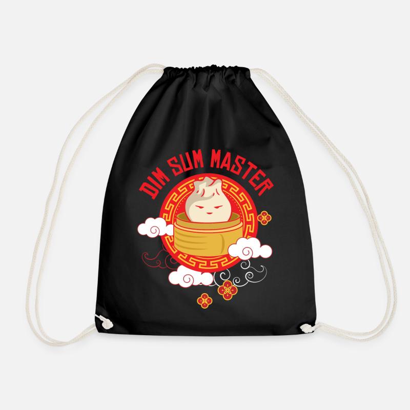 Dim Sum Master - Drawstring Bag - black