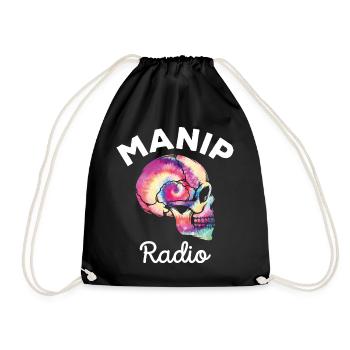 Manip Radio Crâne Tête de mort Radiologie Tie Dye - Sac de sport léger - noir - Devant