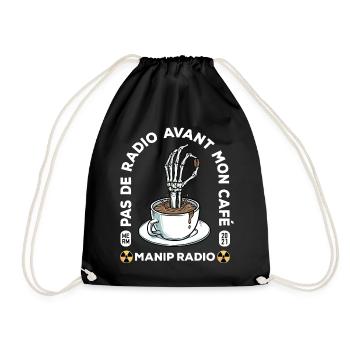 Pas de radio avant mon café Manip radio Radiologie - Sac de sport léger - noir - Devant