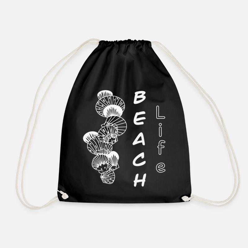 Beach Life - Drawstring Bag - black