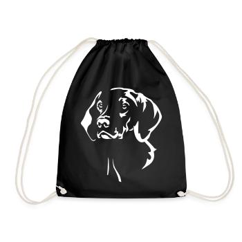 Magyar Vizsla Kopf "Black Edition" - Turnbeutel - Schwarz - Vorne