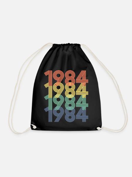 1984, Jahrgang 40. Geburtstag Männer Frauen 40 Jahre alt - Turnbeutel - Schwarz