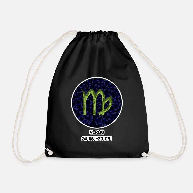 Virgo 24.08.-23.09. - Drawstring Bag - black