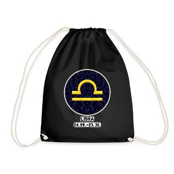 Libra 24.09.-23.10. - Turnbeutel - Schwarz - Vorne