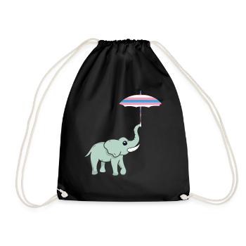 Cadeau d’éléphant pour Proboscis Africa Wilderness Zoo - Sac de sport léger - noir - Devant