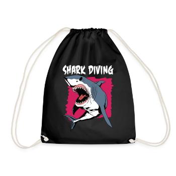 Shark Diving | Plongée Avec Les Requins - Sac de sport léger - noir - Devant