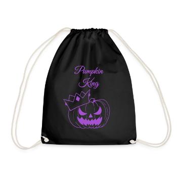 Kürbis König Halloween Design - Turnbeutel - Schwarz - Vorne