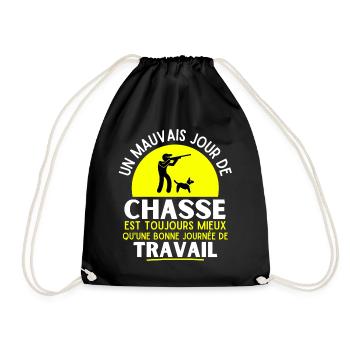 chasse, chasseur, fan de chasse - Sac de sport léger - noir - Devant