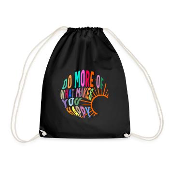 Motivationsshirt, mach mehr von dem, was dich ausmacht - Turnbeutel - Schwarz - Vorne