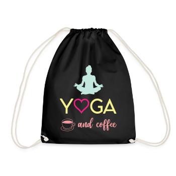 Yoga et café - Sac de sport léger - noir - Devant