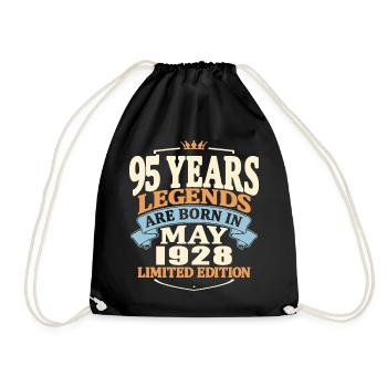 Legends are born in May 1928 - 95 years old - Drawstring Bag - black - Front