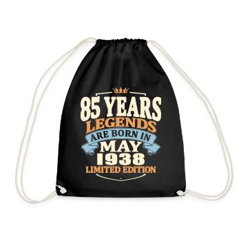 Legends are born in may 1938 - 85 years old - Drawstring Bag - black - Front