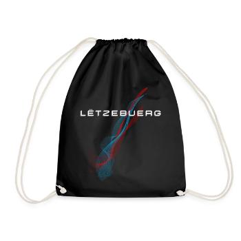 Flag of Luxembourg, Luxembourg pride - Drawstring Bag - black - Front