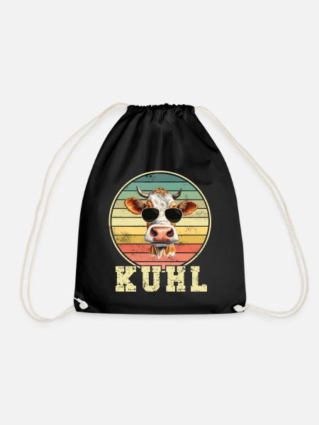 Kuh Kühe - Turnbeutel - Schwarz