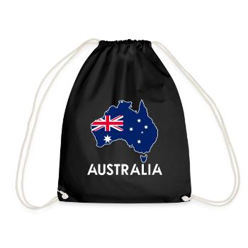 Australia - Drawstring Bag - black - Front