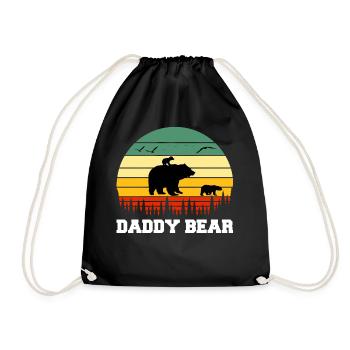 Daddy Bear climb the Mountain in Forest der Bär - Turnbeutel - Schwarz - Vorne