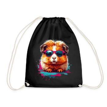Lunettes de soleil cochon d’Inde Cool Mignon - Sac de sport léger - noir - Devant