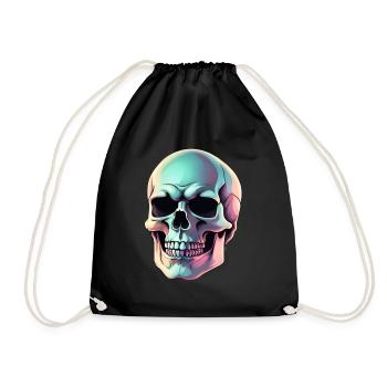 Printflow Skull - Turnbeutel - Schwarz - Vorne