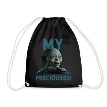 The Hobbit Funny Gollum Design My Precious - Drawstring Bag - black - Front