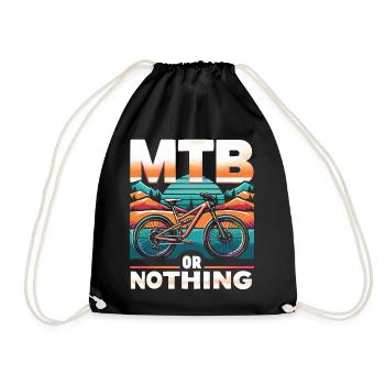 Design vibrant de coucher de soleil en VTT - Sac de sport léger - noir - Devant