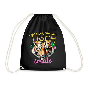 The tiger inside me. - Drawstring Bag - black - Front