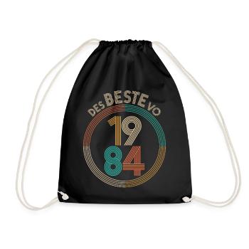 of the BEST of 1984 - the BEST of 1984, birthday - Drawstring Bag - black - Front