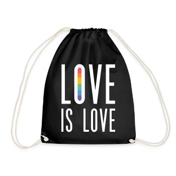 LGBT Pride Month - Liebe ist Liebe - Turnbeutel - Schwarz - Vorne