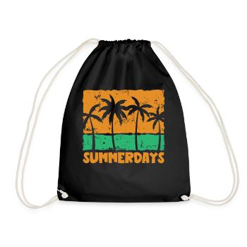 Summerdays with Palm Trees in Summer - Turnbeutel - Schwarz - Vorne