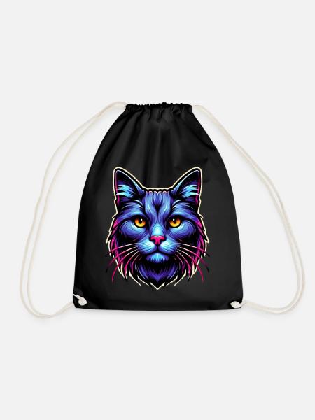 Katze - Turnbeutel - Schwarz