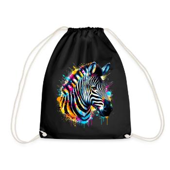 Zèbre - Sac de sport léger - noir - Devant
