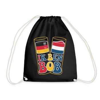 I am BOB with Dutch Flag - Drawstring Bag - black - Front