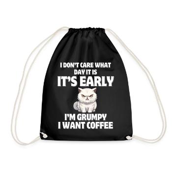 pas du matin, café, coffee - Sac de sport léger - noir - Devant