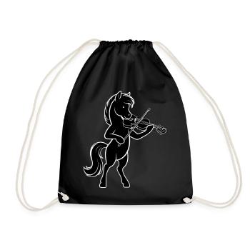 Cheval avec violon pour violonistes et violonistes - Sac de sport léger - noir - Devant