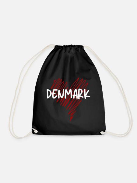 Ich liebe Dänemark, stolzer Däne - Turnbeutel - Schwarz