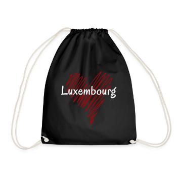 Ich liebe Luxemburg, Luxembourg Pride - Turnbeutel - Schwarz - Vorne