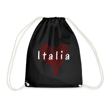 J’aime l’Italie, fierté italienne - Sac de sport léger - noir - Devant