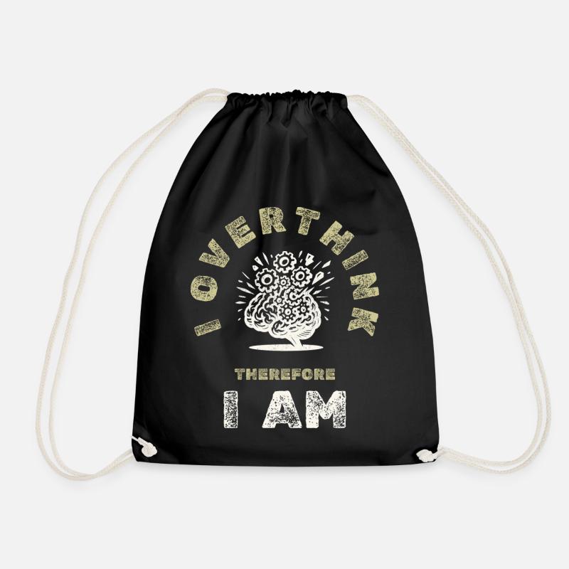 Brain Explosion Humor - Drawstring Bag - black