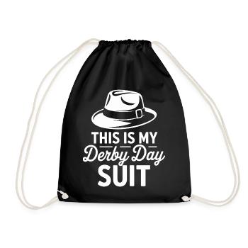 Derby Day Classic Suit Design - Drawstring Bag - black - Front