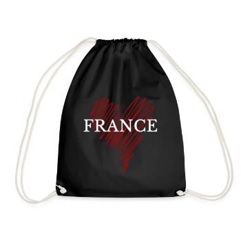 J’aime la France, la fierté française - Sac de sport léger - noir - Devant