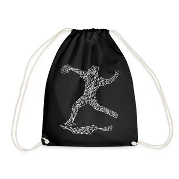 Baseball - Drawstring Bag - black - Front