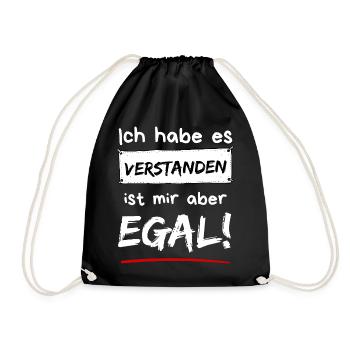 J’ai compris. Mais je m’en fiche ! - Sac de sport léger - noir - Devant