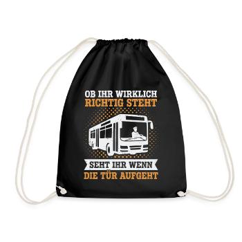 Bus Driver School Bus Driver Bus Driver Bus - Drawstring Bag - black - Front
