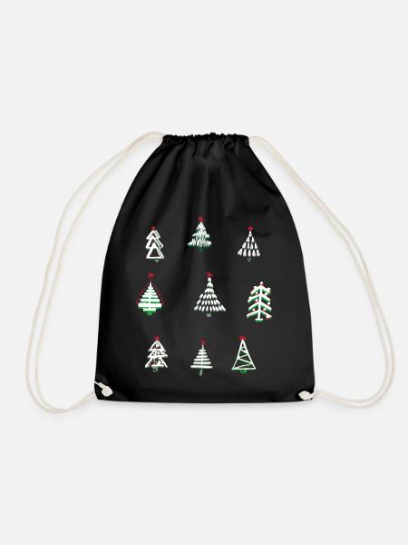  weiße Weihnachten  - Turnbeutel - Schwarz