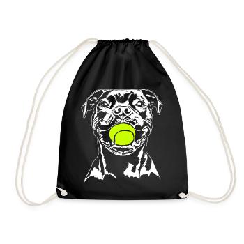 Staffordshire Bull Terrier Balljunkie Wilsigns - Turnbeutel - Schwarz - Vorne