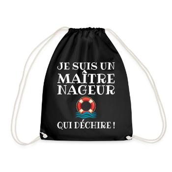 MNS Maitre Nageur Sauveteur Qui Déchire - Sac de sport léger - noir - Devant