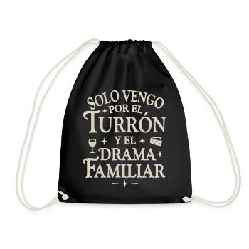 Nougat et drame familial - Sac de sport léger - noir - Devant