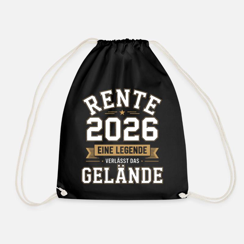 Rente 2026 Eine Legende - Turnbeutel - Schwarz